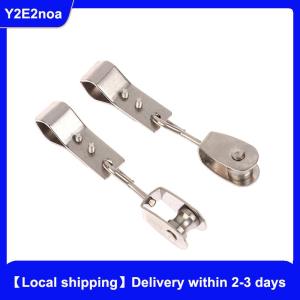 【Local shipping】 2pcs Heavy Duty 304 Stainless Steel Pulley & Clamps For Shade Sail Installation Outdoor Garden Sun Shade Pipe Clips Hardware