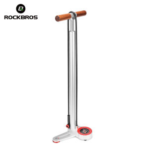 ROCKBROS Vertical Air Pump Aluminum Alloy 240PSI High Preassure FV/AV Stability Anti-slip Inflator Practical Bike Motorcycle Car Ball Equipment