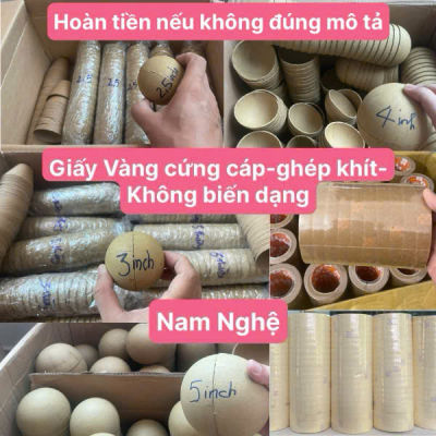 Combo 10 Bộ Vỏ Cầu Giấy Cao Cấp Màu Vàng + Kèm cốc giấy | Size 2.5in – 3in – 4in – 5in – 6in | Giấy Nhập Trung – Cứng Cáp, Ghép Khít, Không Móp | Hàng Chọn Lọc – Không Đúng Chất Lượng Quảng Cáo Hoàn Tiền |