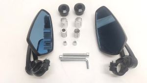 Kaly 2Pcs 7/8" Universal Motorcycle Handle Bar End Mirrors Rear View Wing Mirror Fo Yamaha MT07 MT09 For Honda For Kawasaki 6K4N7