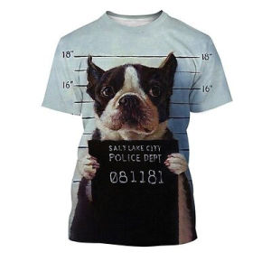 Funny Dog T-shirt Mens Clothing Children O-neck Short Sleeve Loose T Shirts 3D Print Cute Pet Animal Graphic Street Casual Tees