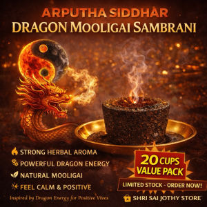 Dragon Mooligai Sambrani | Herbal Dhoop Cup | Strong Fragrance Incense | Pooja Home Meditation | Arputha Siddhar