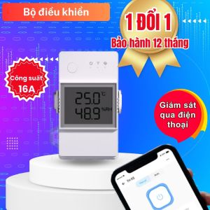 Công tắc cảm biến độ ẩm và nhiệt độ thông minh Sonoff TH Elite giám sát qua điện thoại