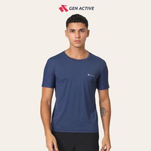 GEN ACTIVE Kaos Olahraga Running Dry Fit Pria Baju Lari Gym Cowok Pakaian Sport Quick Dry