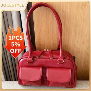 JOCESTYLE Classic Leather Womens Crossbody Bag with Double Compartments Elegant Shoulder Bag for Business and Leisure in Green