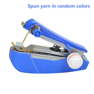 songduanshi 1 Set Mini Sewing Machine Fast Stitch Labor-saving Fabric Clothes Sewing Tools Handheld Portable Mini Manual Sewing Machine
