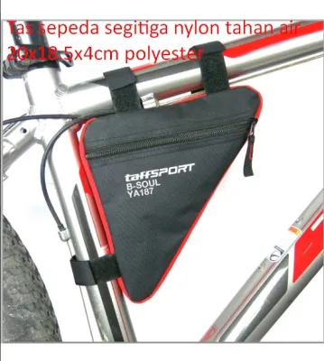 Tas sepeda segitiga nylon tahan air 20x18.5x4cm polyester