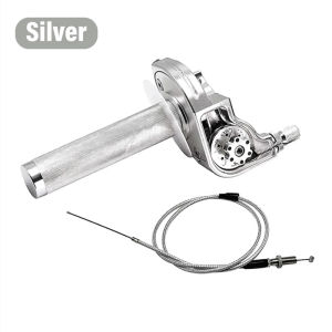 Motorcycle Throttle Twist Grips 22mm Aluminum Grip With Cable Accelerator Moped Scooter