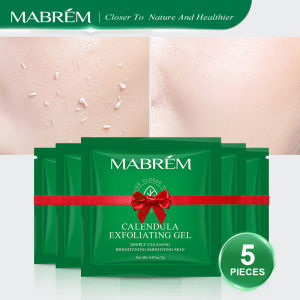 MABREM 5PCS Exfoliating Gel Cream Sample 1pcs Clean Up Pores Facial Scrub Cleaner Moisturizing Whitening Nourishing Repair Facial Acne Blackhead Treatment Remove Travel Essential