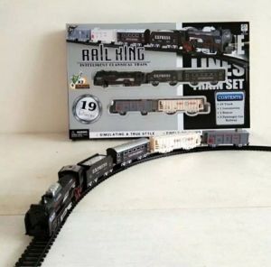 Mainan Anak Kereta Api Rail King 19 Pcs/13 pcs Mainan kereta 1 set besar rel panjang