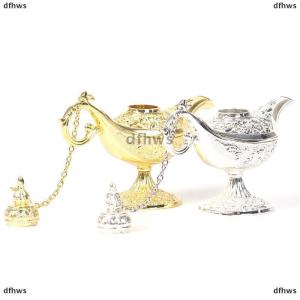[COD] dfhws Hollow Fairy Tale Aladdin Lamp Wishing Tea Pot Retro Home Aromatherapy Ornaments