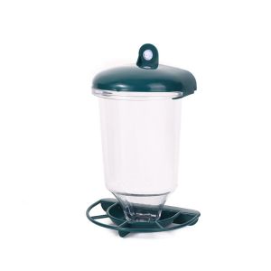 PETPARADIS Plastic Bird Feeder Large Capacity Transparent Bird Hanging Food Dispenser Feeding Container Durable Bird Water Bowl Courtyard