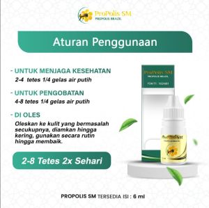 ORI 100% Propolis Brazil - Isi 6ml - Mengobati Berbagai Macam Penyakit - Kemasan Propolis SM Terlaris Pro Polis