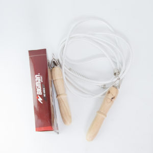 เชือกกระโดดออกกำลังกาย ยี่ห้อ BIGMAN (400S) ด้ามไม้แท้ เชือกผ้าสานสุดคลาสสิก