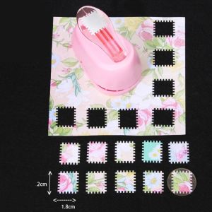 GIORGIONE STORE Labor Saving Stamp Border Punch DIY Creative Round Hole Punch School Supplies 2x1.8cm Toothed Puncher Embosser Scrapbooking
