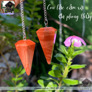 Trải nghiệm bói toán chính xác với con lắc cảm xạ đá tự nhiên (màu cam) - LCX09