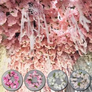 2.3m Simulation of Cherry Blossom Vine Wall Fake Flower Rattan Wedding Decoration Hanging