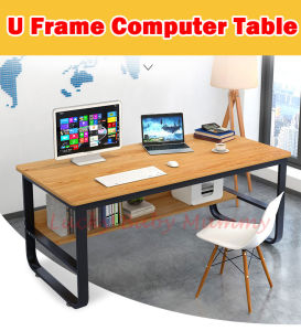 【U Frame Computer Table】Study Table / Computer Desk with Shelf Multiple Sizes Available / Rainbow
