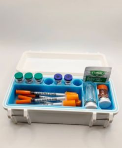 Peptide Travel Case 3D Printed Premium Organizer for 3ml & 10ml Vials Syringes & Alcohol Wipes Rugged 6-Screw Secure Design Dual-Layer Cold Storage Box