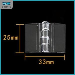 【E-WOITD】 10pcs ทนทานใสบานพับพับอะคริลิคโปร่งใสบานพับแก้ว5ขนาด