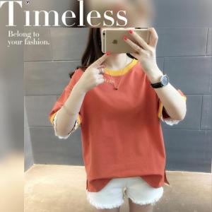 QDshop เสื้อยืดแต่งขอบแขนชายลูกไม้ คลายความหวาน ละมุนไปสิแม๊ ต้องมีติดตู้ไว้แล้วนะ ความน่ารักความใสๆต้องใส่เลย