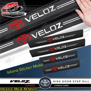 promo sticker Toyota Veloz Carbon Fiber 3d Car Door Sticker Protector Sticker Anti Gores 8pcs