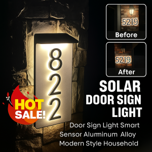 Door number light with digital power supply and waterproof luminous