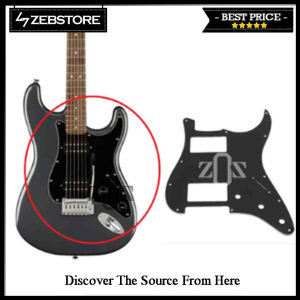 Pickguard Pelindung Body Gitar Stratocaster H-H 3 Ply Black