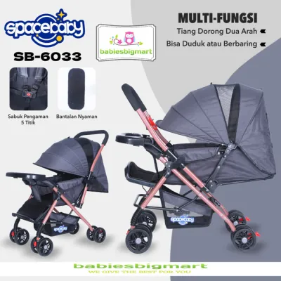 Baby Stroller SPACEBABY SB 6033 Dorongan Bisa Bolak Balik SPACE BABY Ukuran XL