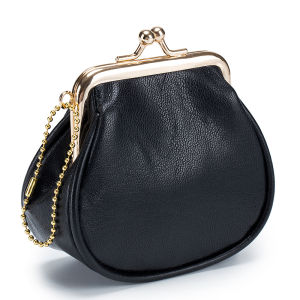 Royal Bagger New Retro Coin Purse for Women Sheepskin Leather Casual Mini Short Wallets Multifunction Storage Bag