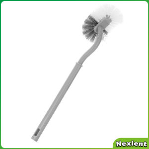 Nexlent Long-Handled Toilet Brush Curved Head Soft Bristles Quick Drying Bathroom Corner Cleaning Tools