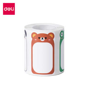 Deli สติกเกอร์ฉลาก รูปการ์ตูนน่ารัก กันน้ำกันน้ำมัน สติกเกอร์ติดชื่อ ป้ายบอกชื่อ Label Printer