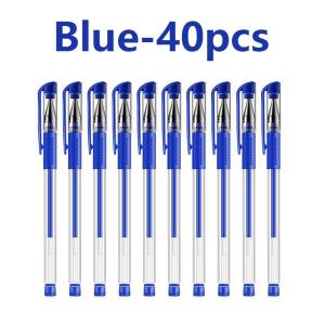 40/100Pcs Gel Pen 0.5mm Black Smooth Writing Ballpen Stationery Set School Office Supplies