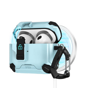 Automatic Secure Lock Switch Headsets Case For AirPods 5th / 4th / Pro 2nd / 3rd Generation For MagSafe With Phone Stand For AirPods Pro 3 / 2 / 1 Military Shockproof Full Cover With Keychain