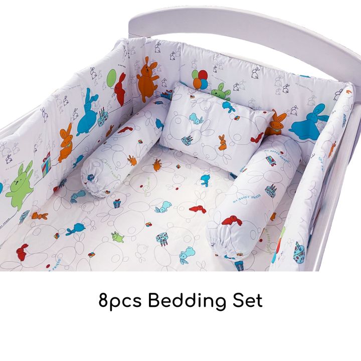 Infantino%20%7C%20My%20Bunny%20Friend%208pcs%20Bedding%20Set%20(Bunny%20Party)%20-%20Image%202