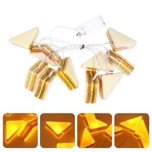 CINDYKHBKJ 2M 10LED Ice Cream Lights String Sandwich Warm Light Led Burger Light String Fairy Light Cute Wedding Lamp Chain Childrens Room