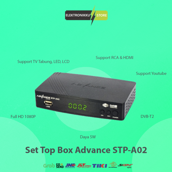 Set Top Box Advance STP-A02 DVB-T2 STB Antena Digital Receiver TV Tabung LED LCD