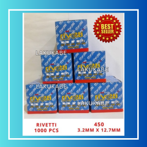 Paku Rivet Rivetti 450 3.2mm x 12.7mm Blind Rivet 1 Dus Isi 1000 Pcs