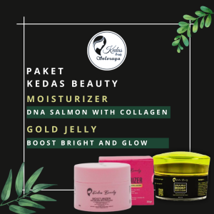 Paket Duo Kedas Beauty: Serum Pencerah Wajah & Jelly Krim Pencerah dengan Collagen dan Emas - BPOM