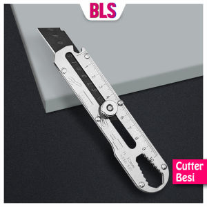 Cutter Penggaris Serbaguna Bahan Besi Stainless Steel