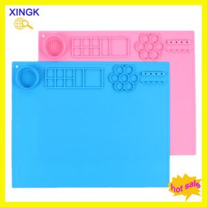 XINGK Silicone sơn mat lớn Silicone nghệ thuật mat nghệ thuật mat với cốc dễ dàng làm sạch bảo vệ bề mặt hoàn hảo. Cho sơn màu sắc