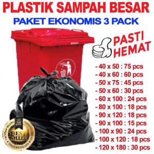 PASTI HEMAT A Plastik Sampah | Kantong Plastik Sampah Hitam | Plastik Packing Besar PASTI HEMAT