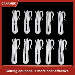 【CANAMEK 】 10Pcs Curtain Hanging Hooks Ring Window White Plastic Curtain Hook For Home Office Curtain Accessories 7cm 8.5cm