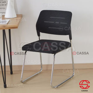 Cassa INITIAL Ergonomic Office Side Chair Visitor Chair with Breathable Mesh Back ( Kerusi Pejabat )-Black