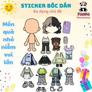 (32B)Bộ Avatar Sticker đồ chơi bóc dán đồ chơi giấy giúp bé sáng tạo tự do