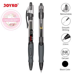 Pulpen Gel Pen Pena Joyko GP-265 Q Gel 0.5 mm Pulpen Hitam Pulpen Biru Pullpen Merah