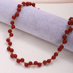 Best-selling grape natural stone crystal good luck amethyst clavicle chain French romantic niche design crystal necklace