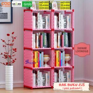 RAK BUKU PORTABLE SHENAR / RB 2X5 ( 5 KOTAK ) / RAK BUKU SEEBAGUNA SHENAR