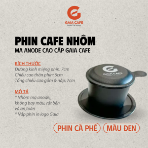 Phin cà phê nhôm mạ ANODE cao cấp Gaia Cafe (Màu Ngẫu Nhiên) - Kèm Hộp Giấy Kraft Đựng Phin