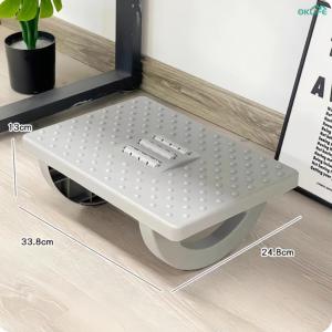 [OKLIFE. SG]Office Under Desk Foot Rocker Non Slip Footrest 180 Degree Swinging Foot Stool for Fatigue Relief